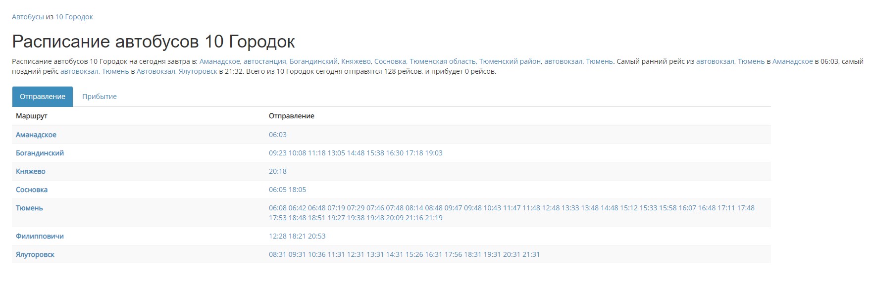 Поиск расписания на сайте Cinque Terre